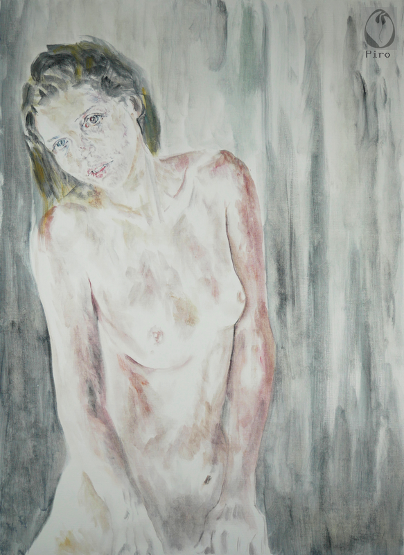 oil on paper - olio su carta di Piro